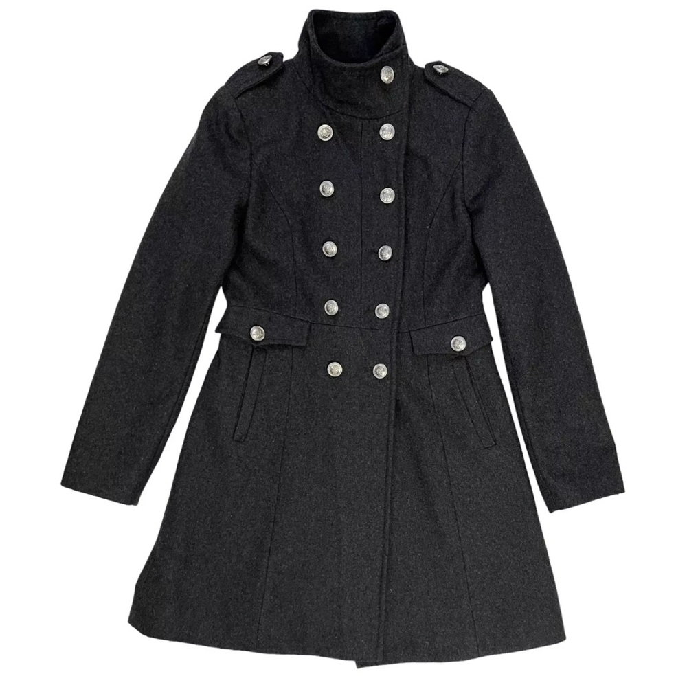 Esprit Wool Blend Pea Coat Button Front Double Breasted Preppy Size Small